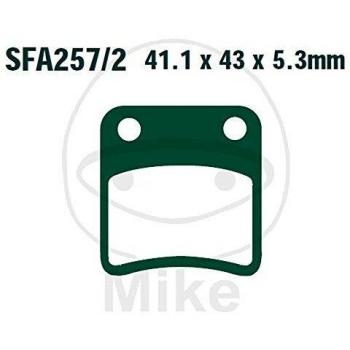 Pastilla de freno scooter orgánica EBC SFA257/2 - Juego de pastillas de freno para scooter, compuesto orgánico, alta resistencia al desgaste, rendimiento óptimo en condiciones secas y húmedas, diseñado para una fácil