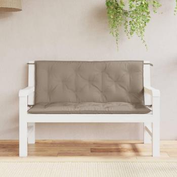 Taupe Oxford Fabric Garden Bench Cushion Set (2 pcs) 47.2x(19.7+19.7)x2.8