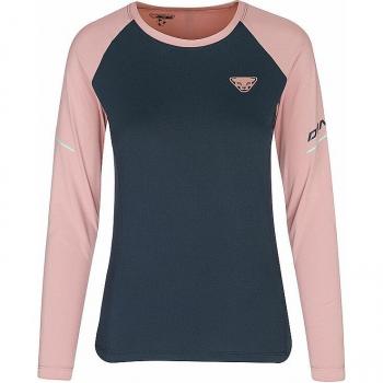 Camiseta de Manga Larga Dynafit Alpine Pro Mujer Azul Noche/Rosa - XS