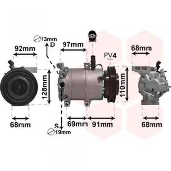 Compresor de aire acondicionado VAN WEZEL 8200K412