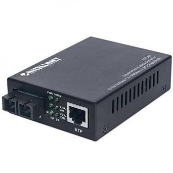 Intellinet 507349 Gigabit Ethernet Single-Mode Media Converter, 10/100/1000Base-T to 1000Base-LX