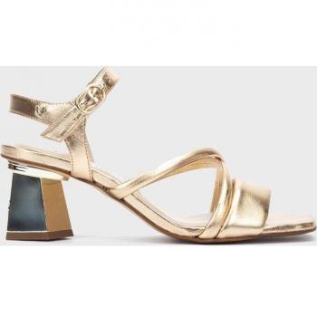 Sandalias de tacón de piel Carmine 1704 Dorado