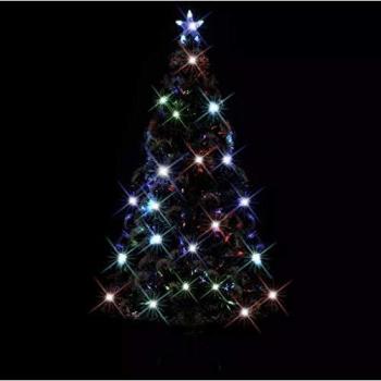 vidaXL Árbol Artificial de Navidad Soporte de Acero Luces LED 210 cm 280 Ramas