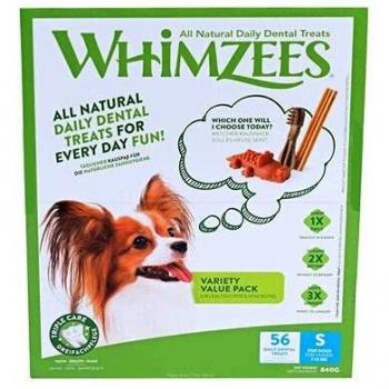 Whimzees Variety Value S - Caja mix snack dental para perro S (56 unidades)
