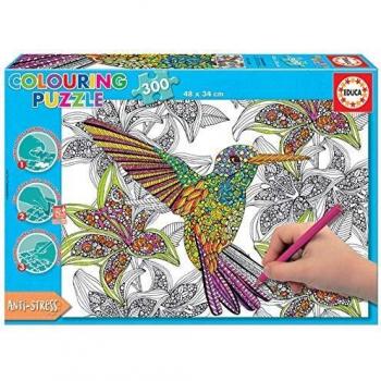 Educa - Hummingbird Puzzle para Colorear, 300 Piezas, Multicolor