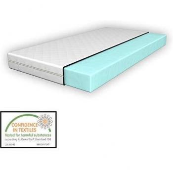 Colchón para niños de espuma fría 90 x 200 cm - Textil certificado Oeko-Tex 100 - Hecho en UE