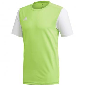 Adidas ESTRO 19 JSY Camiseta de Manga Corta, Niños y Hombre, Solar Green/White, 1314
