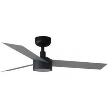 Ventilador de Techo Cruiser S LED Negro con Luz y Aspas de Aluminio, 6 Velocidades, Faro Barcelona