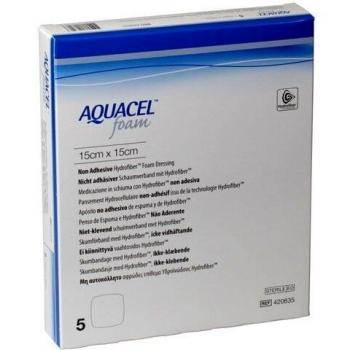 Aquacel Ag Espuma No Adhesiva 15x15 cm 5 Piezas