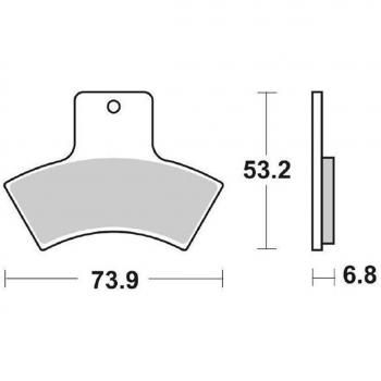 Pastillas de freno sinterizadas SBS 755ATS para ATV Polaris
