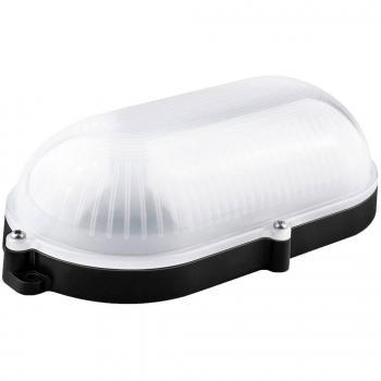 Aplique LED Oval Negro IP65 9W 2700K