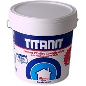 Titanlux - Titanit- Pintura plástica, Mate blanco, 15L