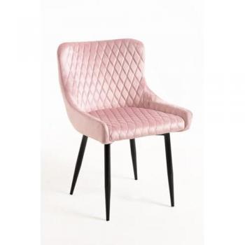 Pack 4 Sillas de Comedor Sanda en Terciopelo Rosa