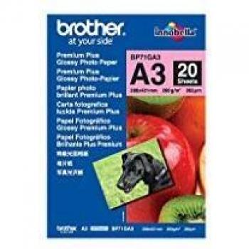 Papel BROTHER Foto Brillante BP71GA A3 20 Hojas MFC5890CN MFC5895CW MFCJ5910DW DCP6690CW MFC6490CW MFCJ6510DW MFCJ6520DW MFCJ6710DW MFCJ6720DW MFC6890CDW MFCJ6910DW MFCJ6920DW MFCJ4410DW MFCJ4510DW