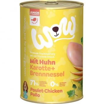 WOW Junior con delicioso pollo fresco - Pack de 24 latas de 400 g