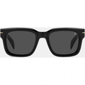 David Beckham Rectangular Acetate Sunglasses DB 7100/S 807/IR - Black Unisex, 52 MM