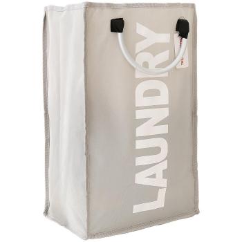 IHOMAGIC Cesto para Ropa Sucia Plegable con Asas Bolsa Colada para Cocina Hotel 40L Gris Claro