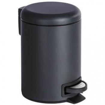 Cubo baño con pedal Leman negro 5 l