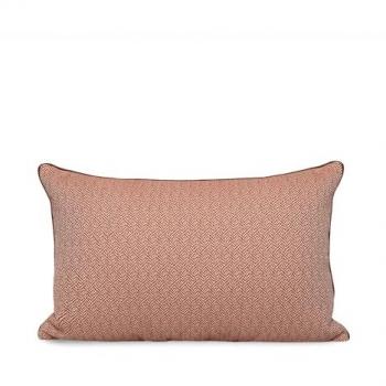 Funda de Cojín Decorativo Herringbone Terracota 60x40 cm - 86% Algodón, 14% Poliéster