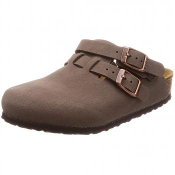 Birkenstock Kay Kids Nubuck Clogs - Mocha Brown