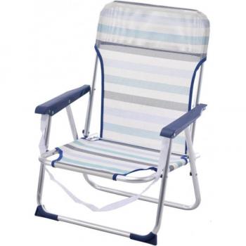 Silla de Playa ARCO IRIS MUNDI con Respaldo Fijo y Asa para Transportar