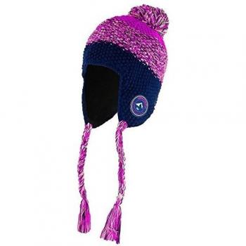 Westfjord Mujer Gorro con Borla, Color Azul Marino/Magenta Talla One Size