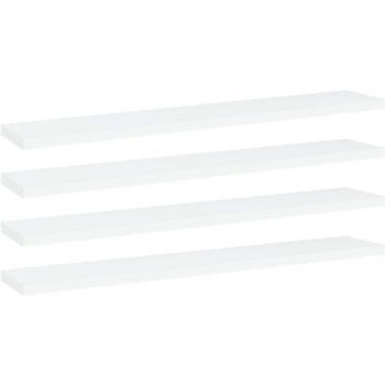 vidaXL Bookshelf Boards 4 pcs White 60x10x1.5 cm Engineered Wood