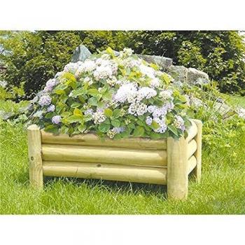 Jardinera de madera de pino impregnada Lasa Country 58x28x30 cm