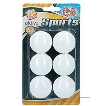 Set de 6 Pelotas de Ping-Pong - Diámetro 40 mm - Multimarca - Blister