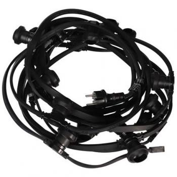 Guirnalda para bombillas LED - 50 x casquillo E27 - sin bombillas - 25 m