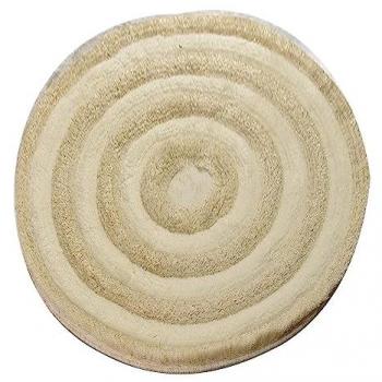 Alfombra de Baño Redonda Ecru 100% Acrílico Suave y Cómoda