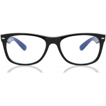 Ray-Ban RB2132 New Wayfarer Gafas Recetadas para Hombre Negras con Lentes Azules-Light Block 901/BF