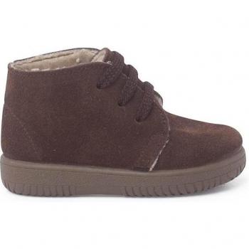 Botas de bebé de serraje con cordones intercambiables