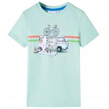 Camiseta infantil verde menta claro 116