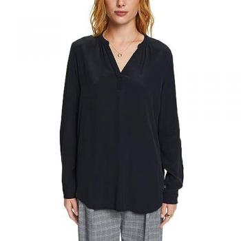Esprit Women's Long Sleeve Blouse, Black, Size S