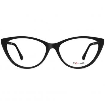 Gafas Recetadas Polar 486 With Clip-On 77 para Hombre Negras con Armazones Negros y Lentes de 54