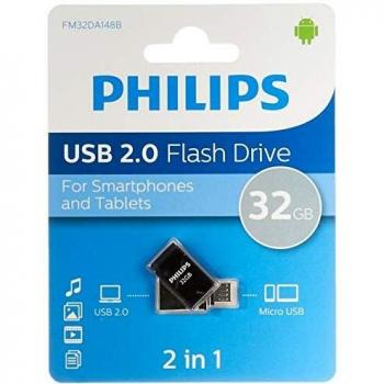 Philips 2 en 1 Negro 32 GB OTG microUSB + USB 2.0