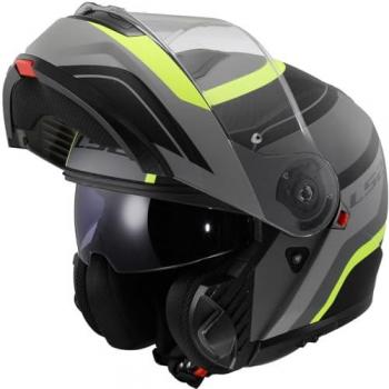 Casco Moto Modular LS2 FF908 Strobe II Monza Negro Mate-Amarillo Hivis