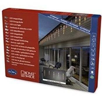 Guirnalda de luces LED carámbano 500 cm con 32 icicles y transformador exterior 24V