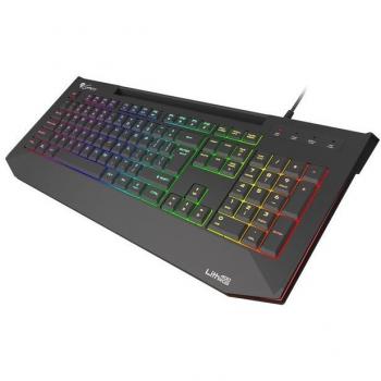 Teclado Gaming Genesis Lith 400 RGB con retroiluminación, diseño X-Scissor, cableado, US, color negro