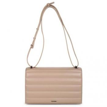 Calvin Klein Medium Brown Quilted Convertible Shoulder Bag for Women