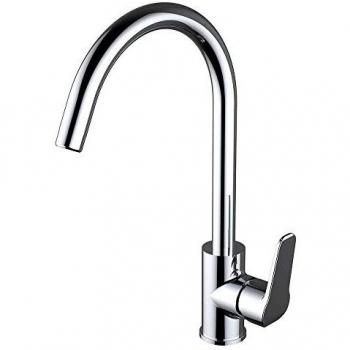 Clever 60183 Grifo de Cocina Monomando Repisa, caño tubocolor cromado