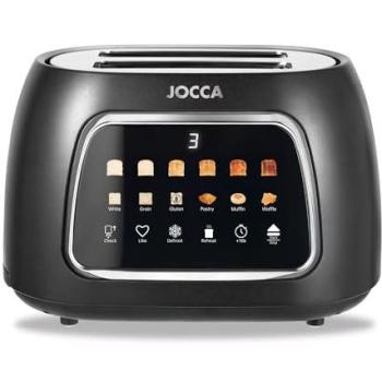Tostador Digital Jocca Easy Touch Negro de 2 Rebanadas con Pantalla Táctil, 6 Niveles de Tostado y Función Descongelar