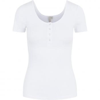 Pieces - Top de mujer canalé cuello redondo manga larga