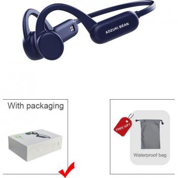 Auriculares TWS de Conducción Ósea Impermeables IPX8 con Micrófono y Memoria de 8G, Inalámbricos Bluetooth para Natación y Deporte