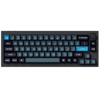 Teclado Mecánico Inalámbrico Keychron Q2 Pro QMK/VIA con Botón, Color Negro Carbón y Switch K Pro Rojo