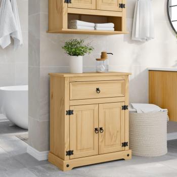 Mueble de baño Crown 70x33x80 cm madera maciza de pino