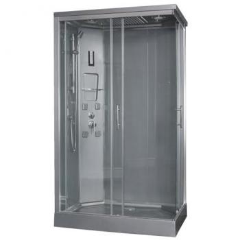 Cabina de Ducha Hidromasaje ONDEE SERY - Cromo - Kit Completo - 120x80cm