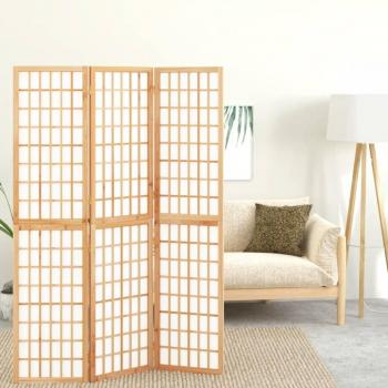 Biombo plegable estilo japonés 3 paneles 120x170 cm negro