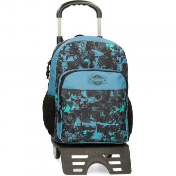 Mochila escolar Soccer 38 cm con carro y bolsillo frontal
